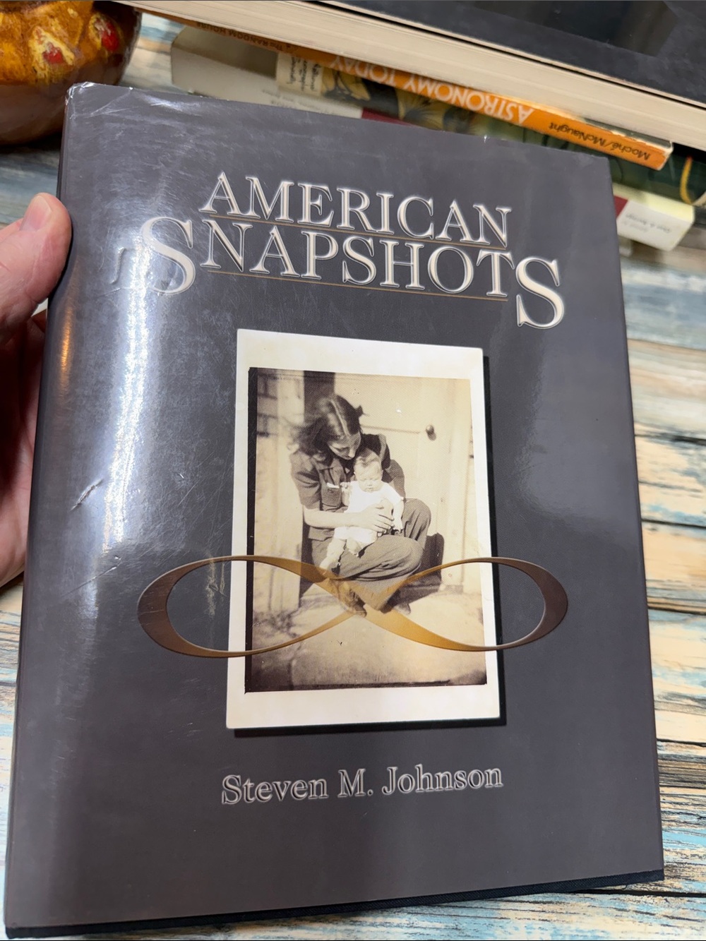 Rare signed first edition hardcover copy of American Snapshots by Robert Johnson